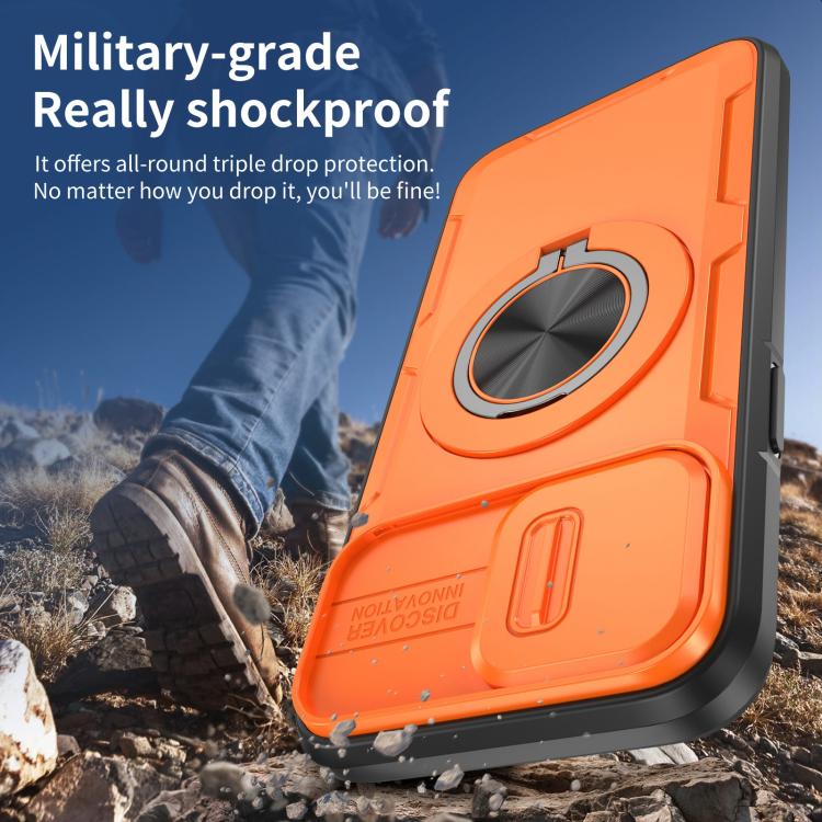 For iPhone 13 Pro Camshield Rotation Holder MagSafe Phone Case