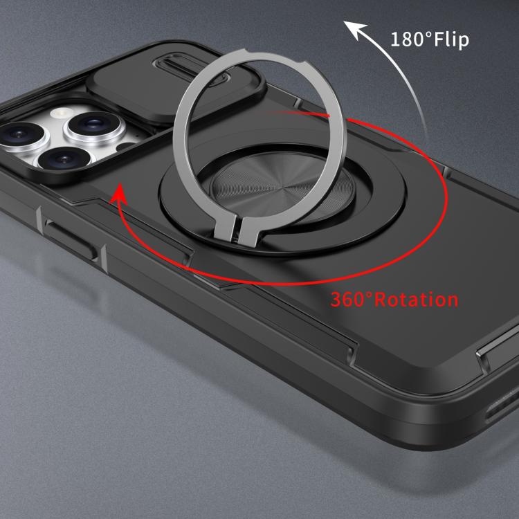 For iPhone 13 Pro Camshield Rotation Holder MagSafe Phone Case