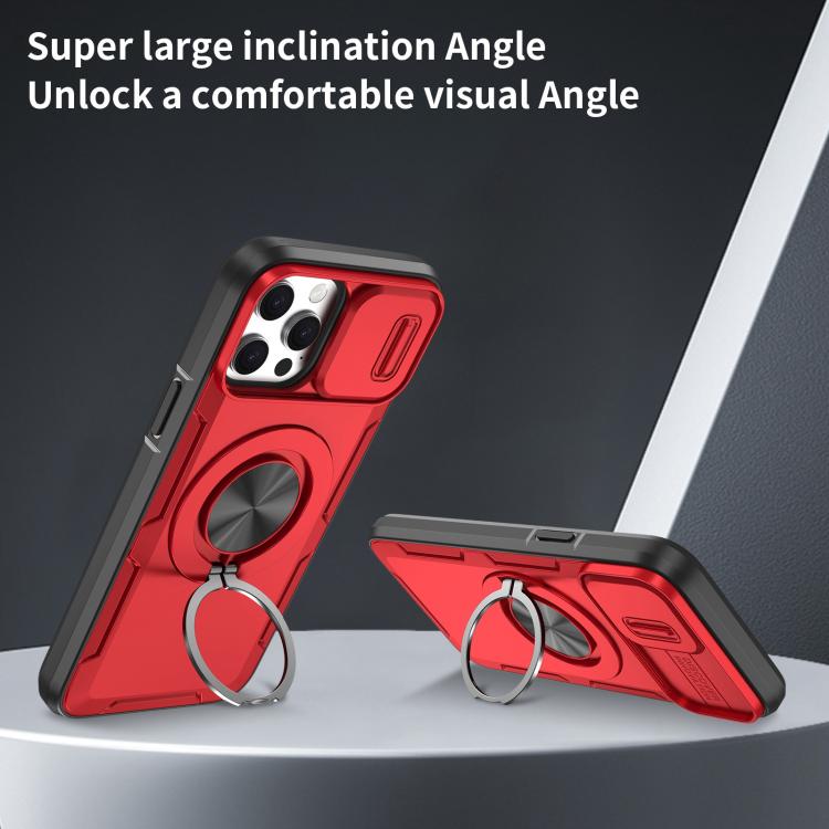 For iPhone 13 Pro Camshield Rotation Holder MagSafe Phone Case