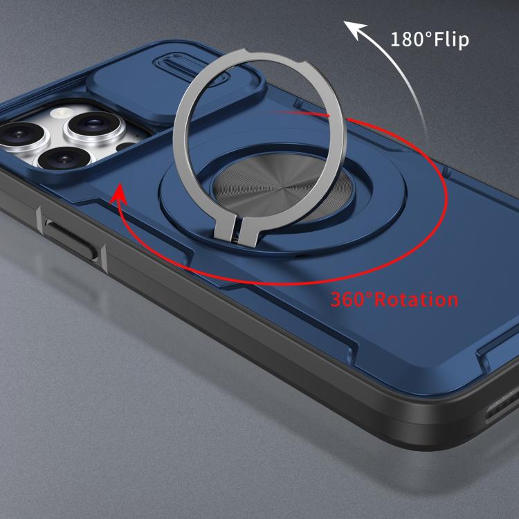 For iPhone 13 Pro Camshield Rotation Holder MagSafe Phone Case