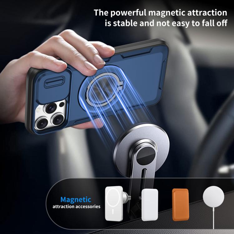 For iPhone 13 Pro Camshield Rotation Holder MagSafe Phone Case