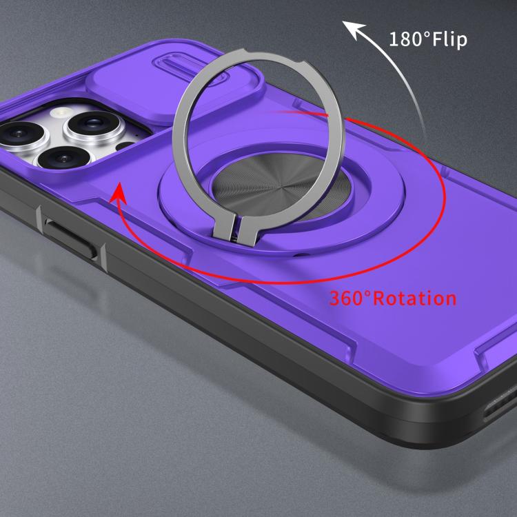 For iPhone 13 Pro Camshield Rotation Holder MagSafe Phone Case