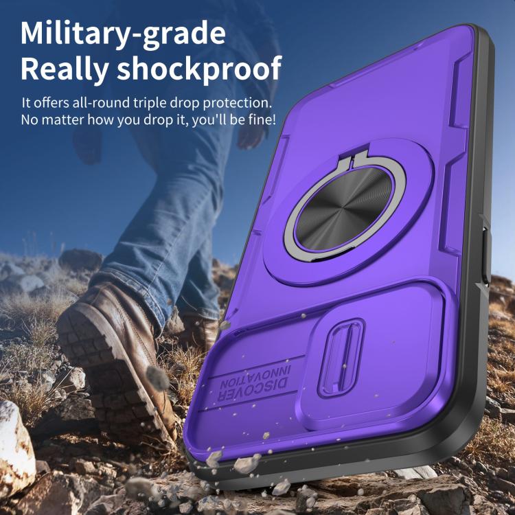 For iPhone 13 Pro Camshield Rotation Holder MagSafe Phone Case