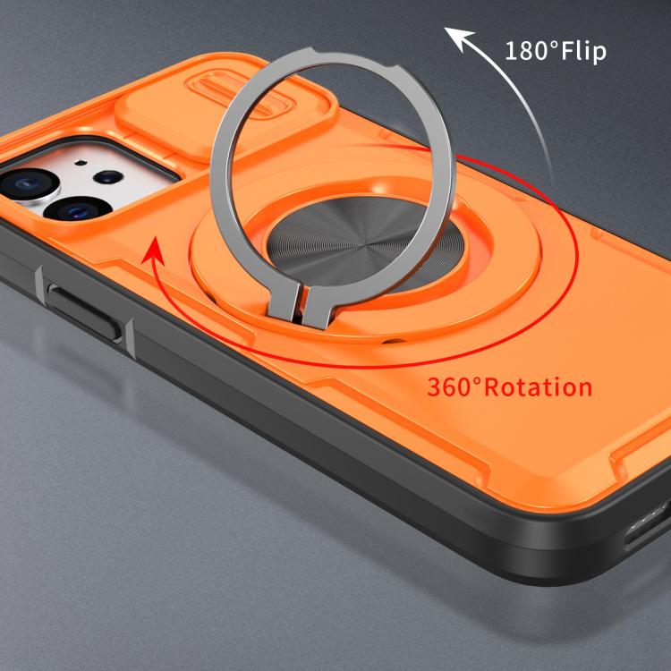 For iPhone 12 / 12 Pro Camshield Rotation Holder MagSafe Phone Case