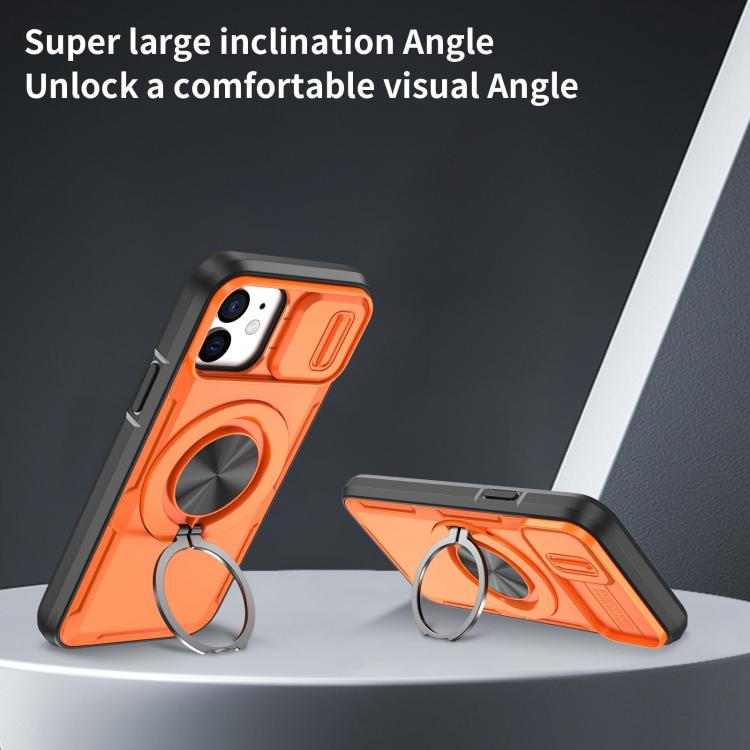 For iPhone 12 / 12 Pro Camshield Rotation Holder MagSafe Phone Case