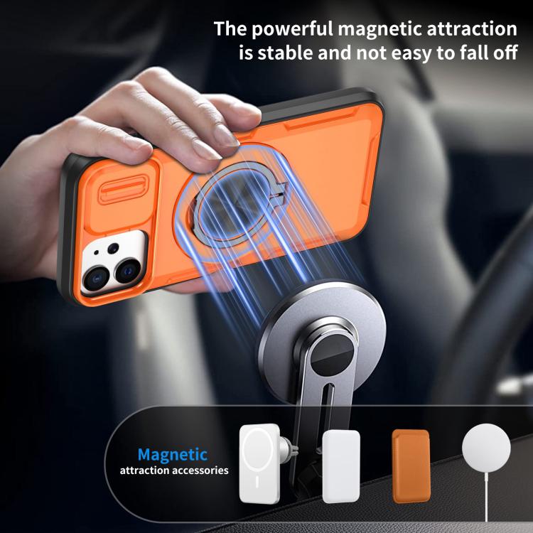 For iPhone 12 / 12 Pro Camshield Rotation Holder MagSafe Phone Case