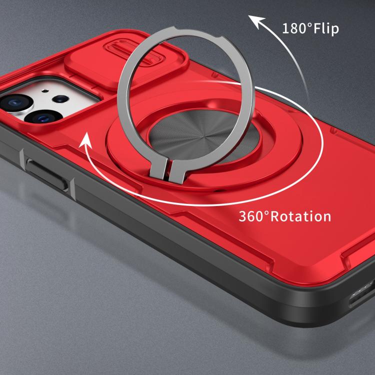 For iPhone 12 / 12 Pro Camshield Rotation Holder MagSafe Phone Case