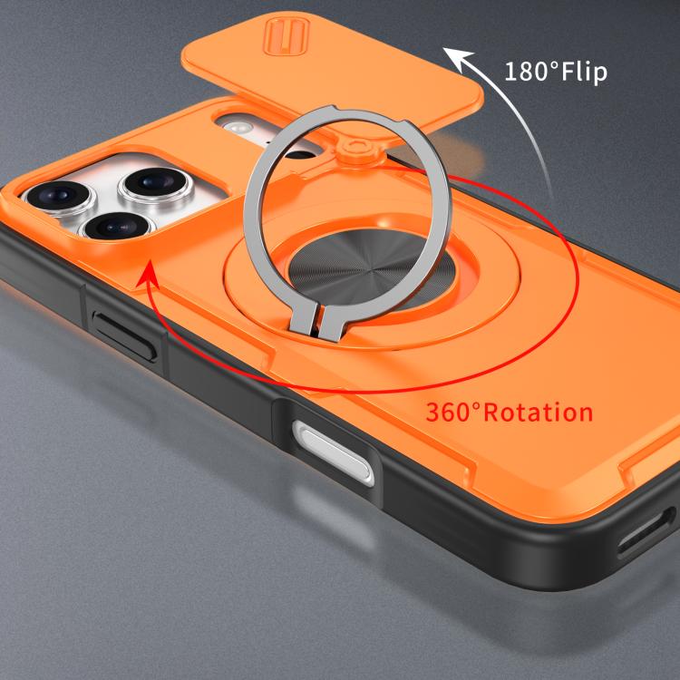 For iPhone 17 Pro Max Camshield Rotation Holder MagSafe Phone Case