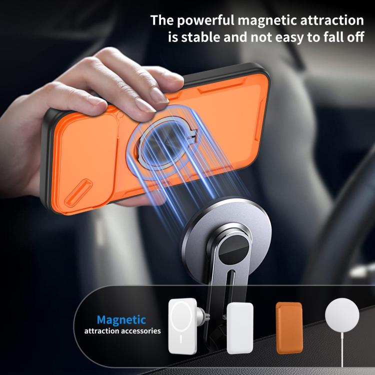 For iPhone 17 Pro Max Camshield Rotation Holder MagSafe Phone Case
