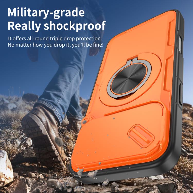 For iPhone 17 Pro Max Camshield Rotation Holder MagSafe Phone Case