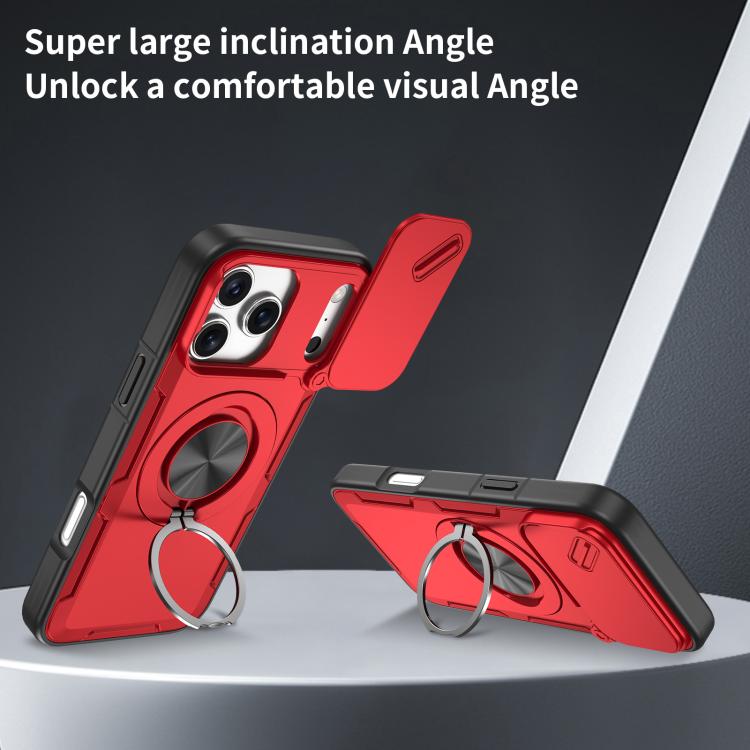 For iPhone 17 Pro Max Camshield Rotation Holder MagSafe Phone Case