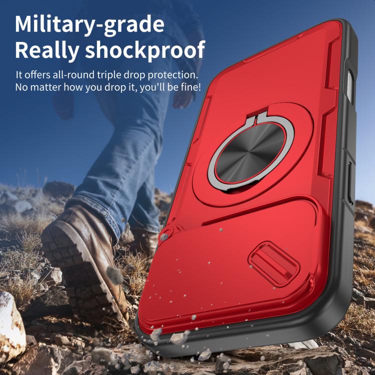 For iPhone 17 Pro Max Camshield Rotation Holder MagSafe Phone Case