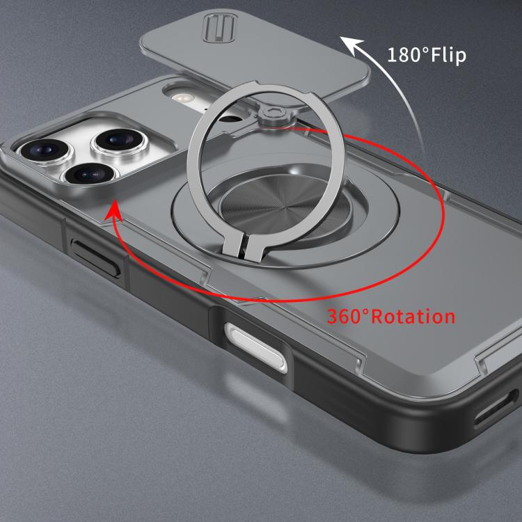 For iPhone 17 Pro Max Camshield Rotation Holder MagSafe Phone Case