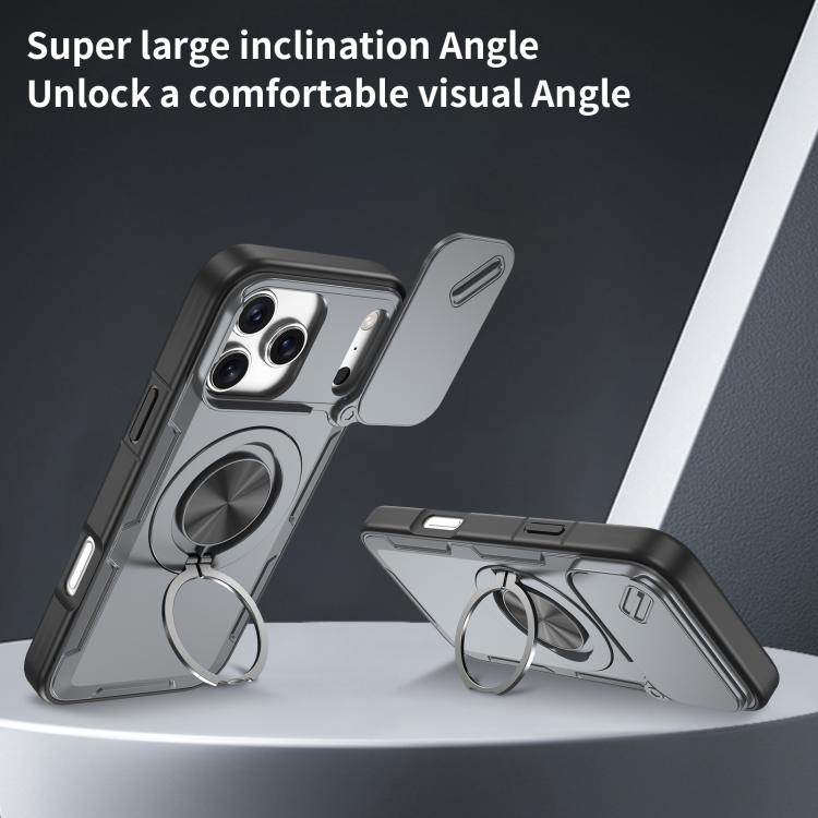 For iPhone 17 Pro Max Camshield Rotation Holder MagSafe Phone Case