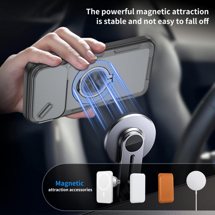 For iPhone 17 Pro Max Camshield Rotation Holder MagSafe Phone Case