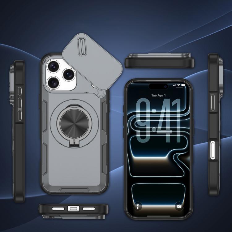 For iPhone 17 Pro Max Camshield Rotation Holder MagSafe Phone Case