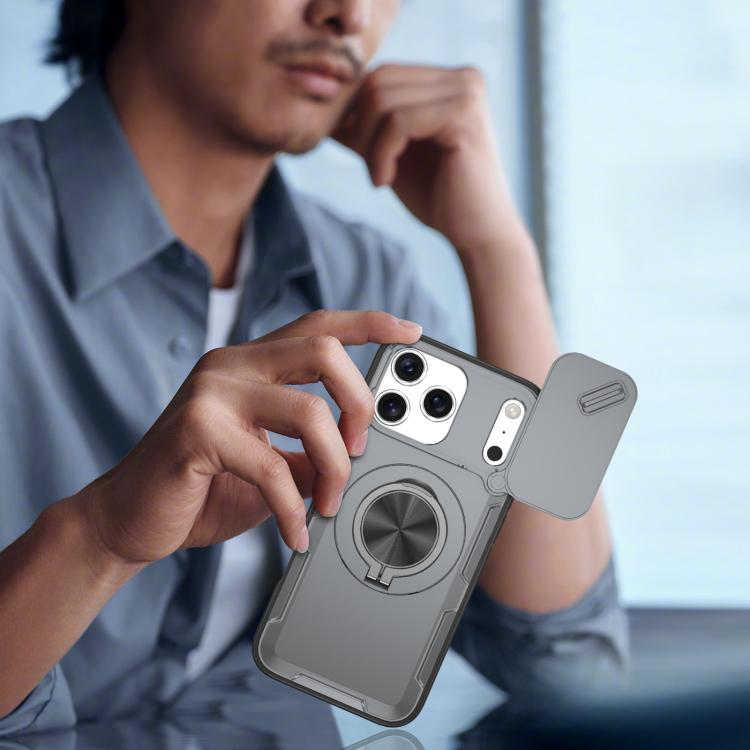 For iPhone 17 Pro Max Camshield Rotation Holder MagSafe Phone Case