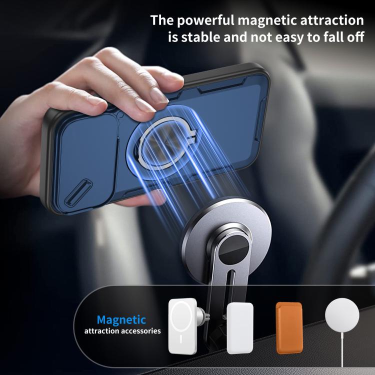 For iPhone 17 Pro Max Camshield Rotation Holder MagSafe Phone Case