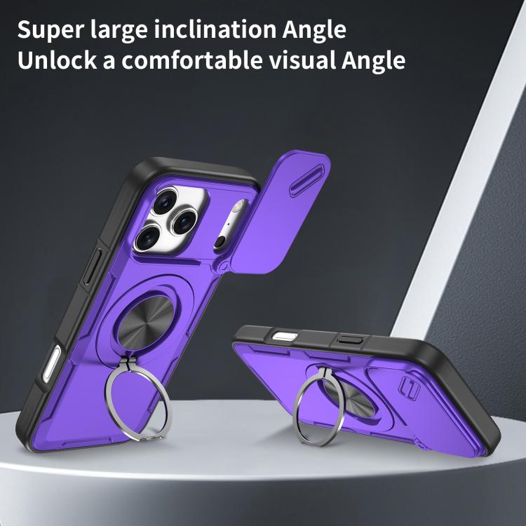 For iPhone 17 Pro Max Camshield Rotation Holder MagSafe Phone Case