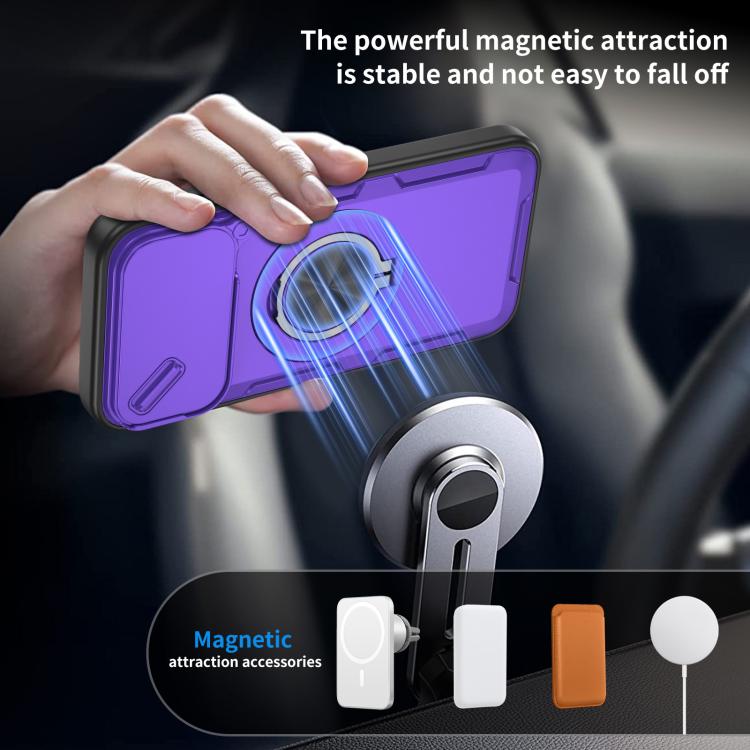For iPhone 17 Pro Max Camshield Rotation Holder MagSafe Phone Case