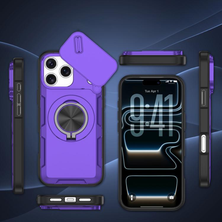 For iPhone 17 Pro Max Camshield Rotation Holder MagSafe Phone Case