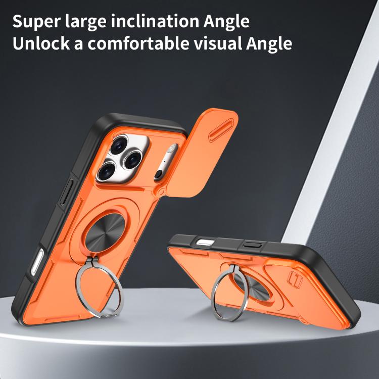 For iPhone 17 Pro Camshield Rotation Holder MagSafe Phone Case