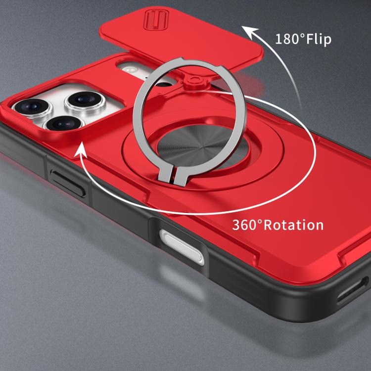 For iPhone 17 Pro Camshield Rotation Holder MagSafe Phone Case