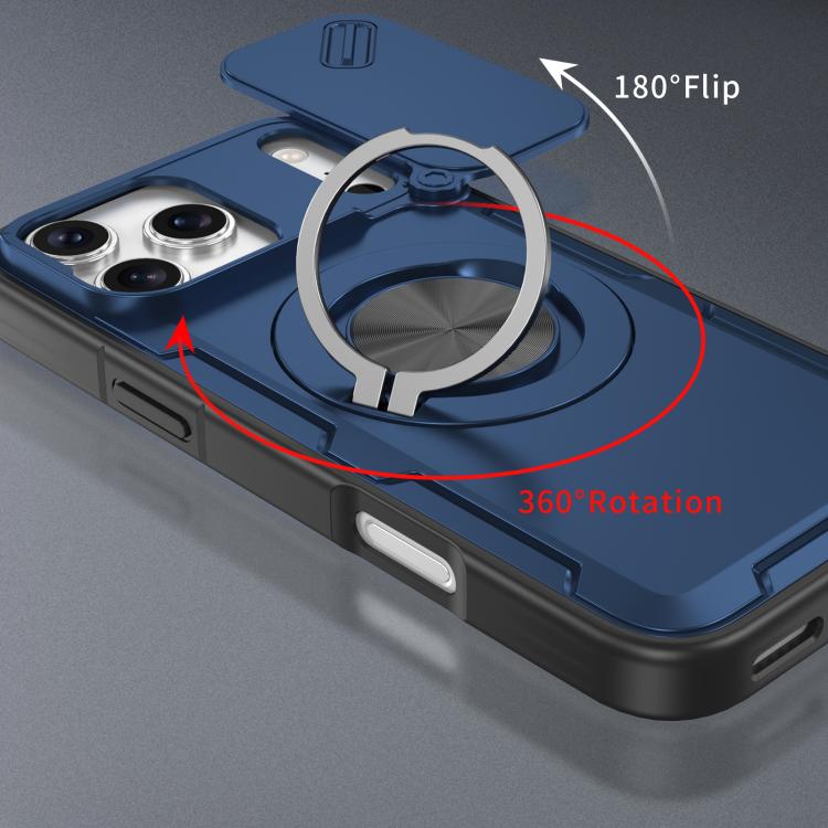 For iPhone 17 Pro Camshield Rotation Holder MagSafe Phone Case