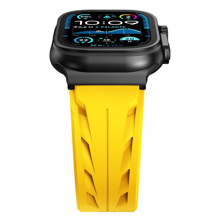 For Apple Watch 42mm / 41mm / 40mm / 38mm Black Pin Buckle Silicone Watch Band