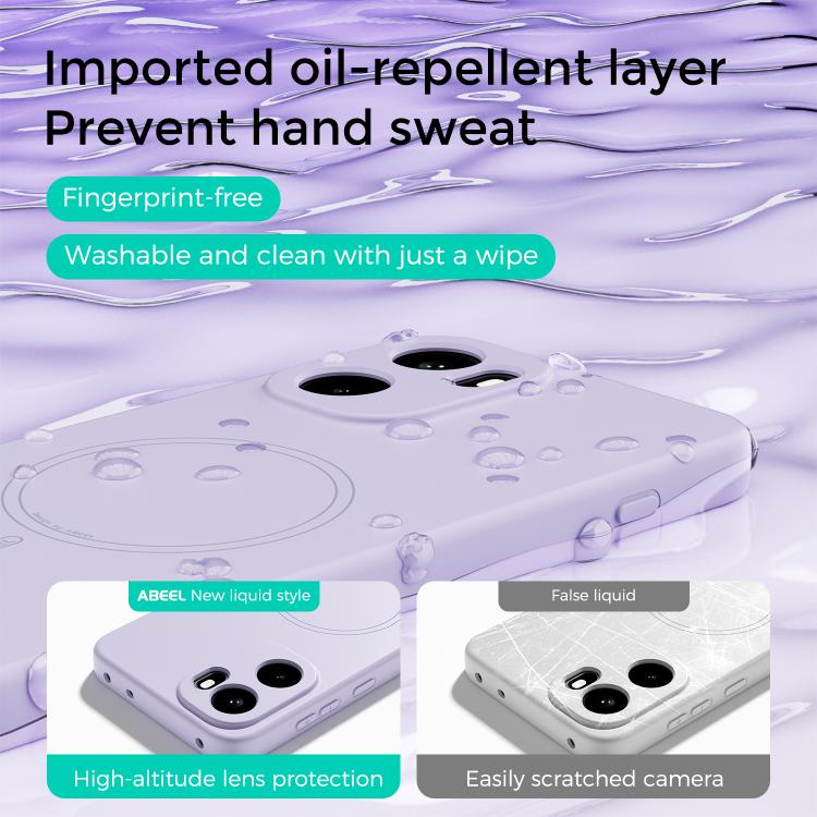 For OnePlus Ace 6 / 6T / 15R ABEEL Skin-friendly Feel Magsafe Liquid Silicone Phone Case