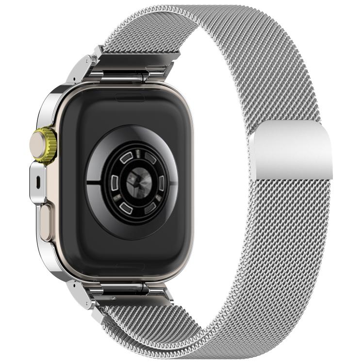 For Huawei Watch Fit 4 Pro Metal Frame Integrated Milan Magnetic Stainless Steel Watch Band