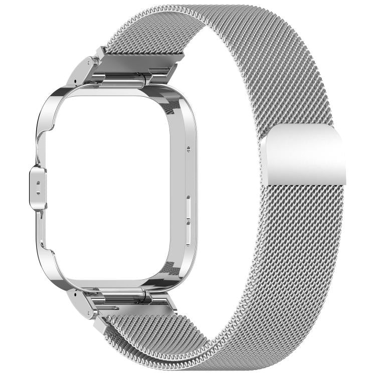 For Huawei Watch Fit 4 Pro Metal Frame Integrated Milan Magnetic Stainless Steel Watch Band