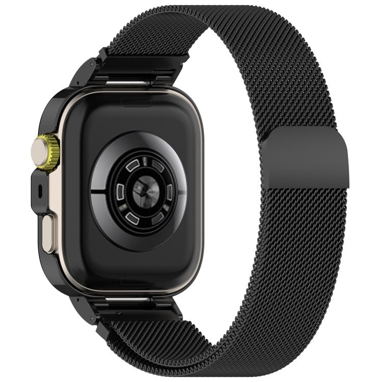 For Huawei Watch Fit 4 Pro Metal Frame Integrated Milan Magnetic Stainless Steel Watch Band