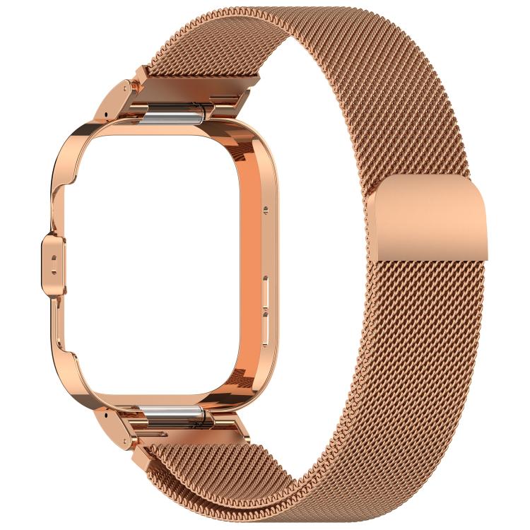 For Huawei Watch Fit 4 Pro Metal Frame Integrated Milan Magnetic Stainless Steel Watch Band