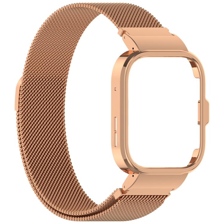 For Huawei Watch Fit 4 Pro Metal Frame Integrated Milan Magnetic Stainless Steel Watch Band