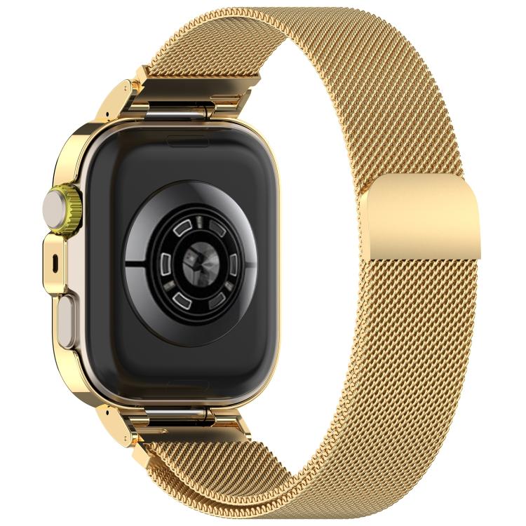 For Huawei Watch Fit 4 Metal Frame Integrated Milan Magnetic Stainless Steel Watch Band