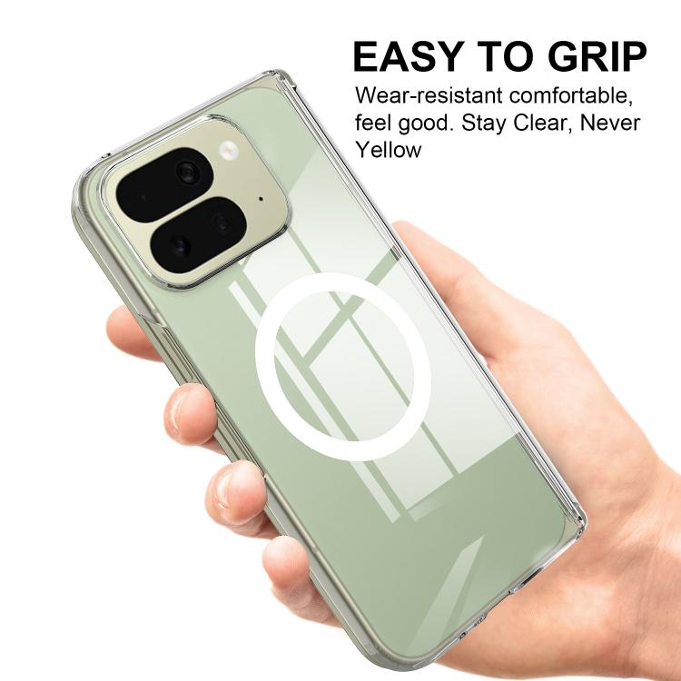 For Google Pixel 10 Pro Fold Scratchproof PC Magnetic Shaft MagSafe Phone Case - Transparent