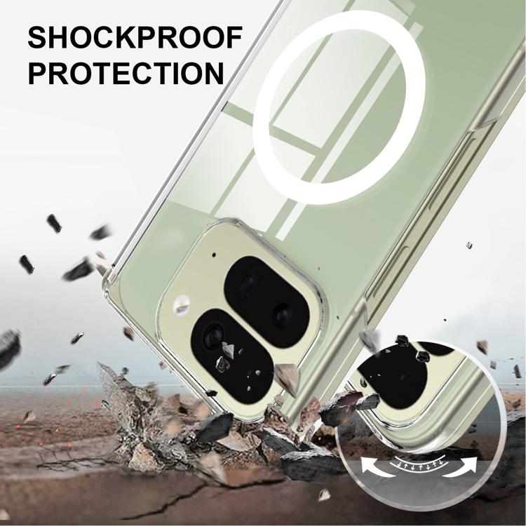 For Google Pixel 10 Pro Fold Scratchproof PC Magnetic Shaft MagSafe Phone Case - Transparent