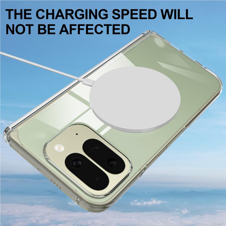 For Google Pixel 10 Pro Fold Scratchproof PC Magnetic Shaft MagSafe Phone Case - Transparent