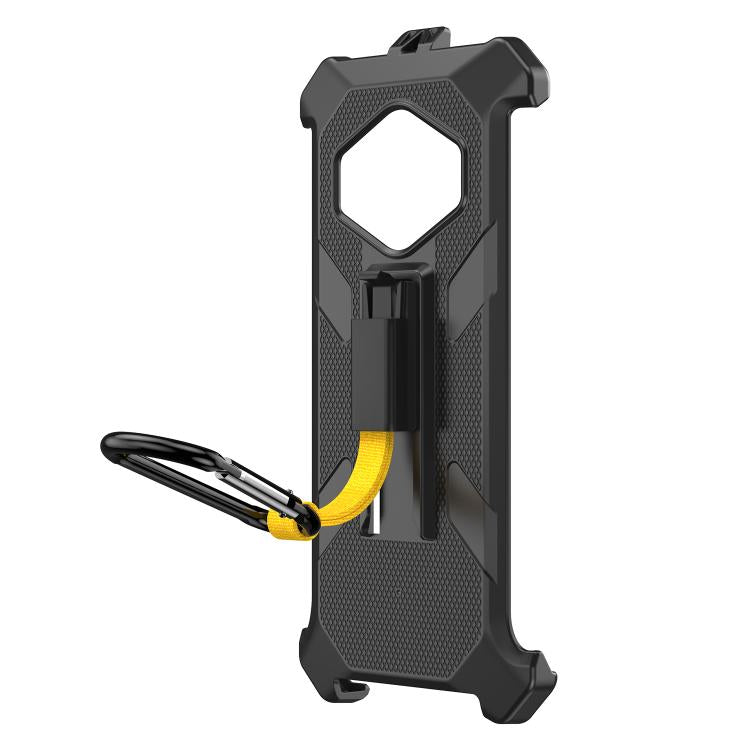 For Ulefone RugKing 3 Pro Ulefone Armor Back Clip Phone Case with Carabiner - Black