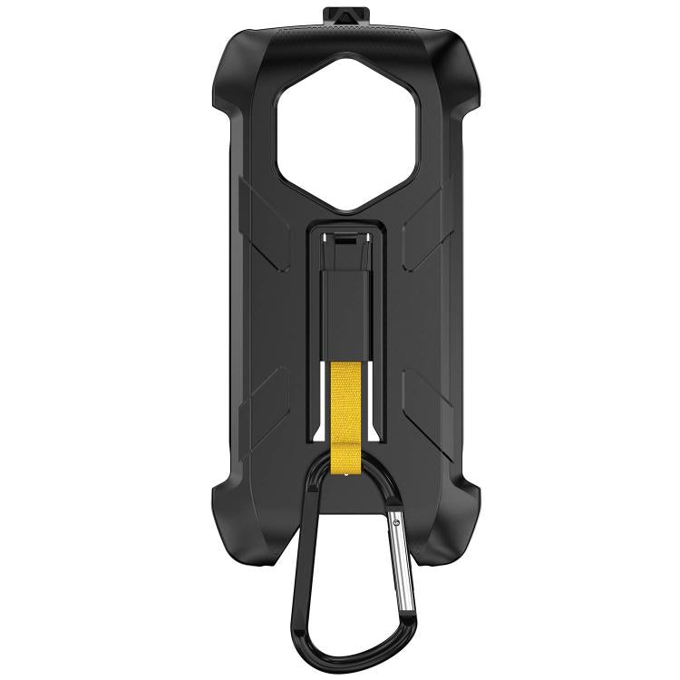 For Ulefone RugKing 4 Pro Ulefone Armor Back Clip Phone Case with Carabiner - Black