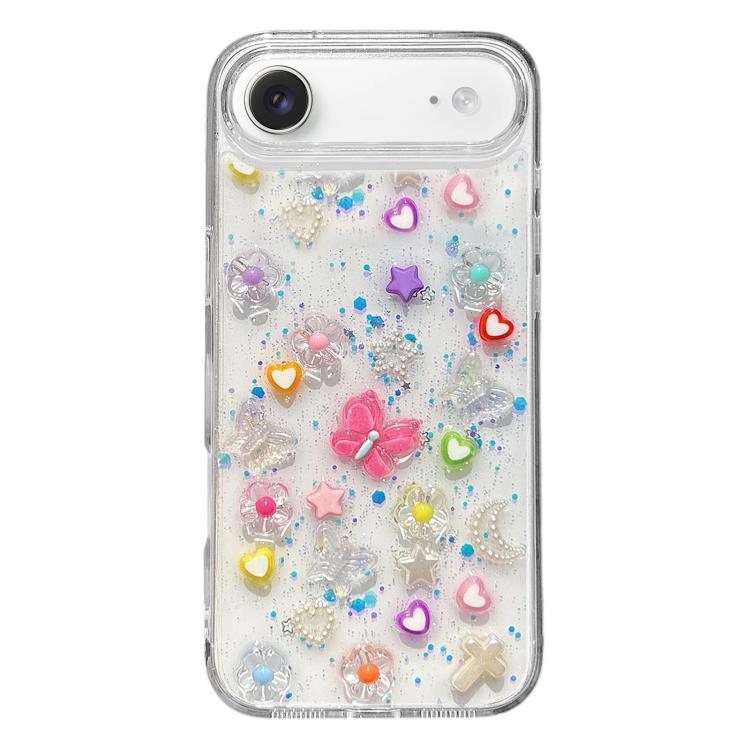 For iPhone Air Epoxy Plum Blossom Acrylic Phone Case - Transparent