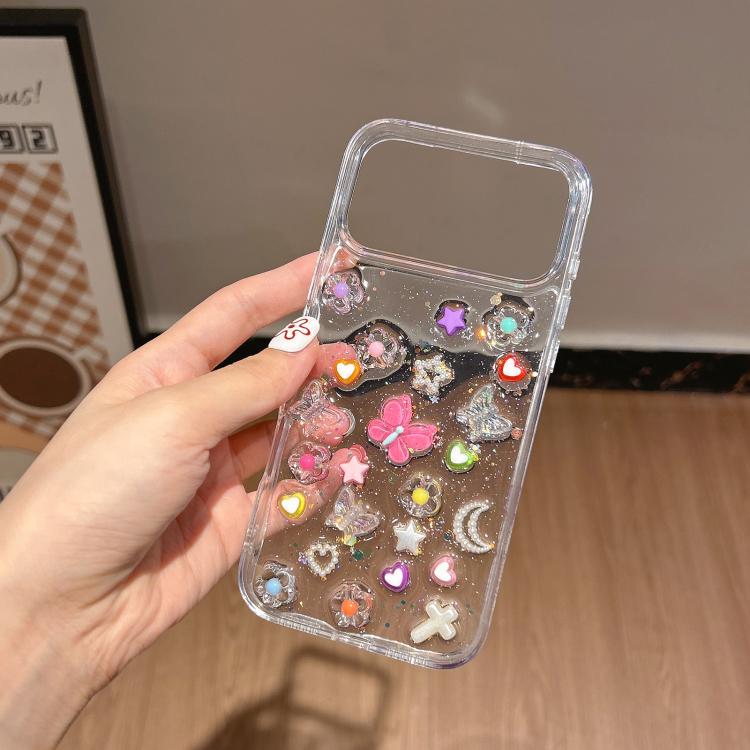 For iPhone 11 Epoxy Plum Blossom Acrylic Phone Case - Transparent