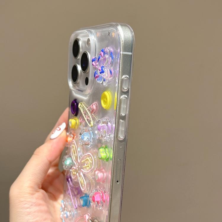 For iPhone Air Epoxy Dopamine Butterfly Acrylic Phone Case