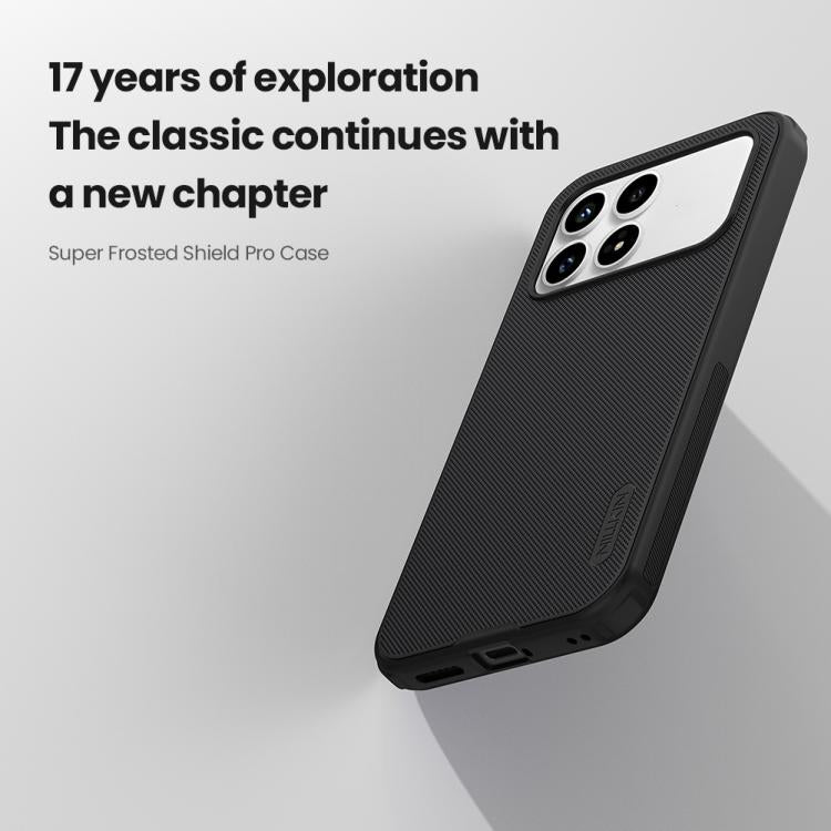 For Redmi K90 / Poco F8 Pro NILLKIN Frosted Shield Pro PC + TPU Phone Case - Black