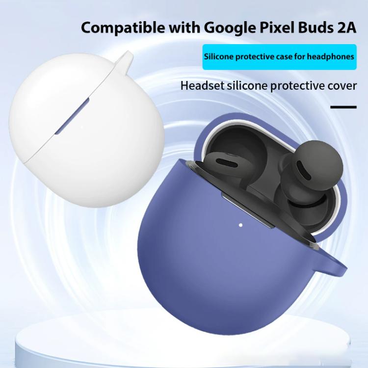 For Google Pixel Buds 2a Solid Color Silicone Earphone Protective Case