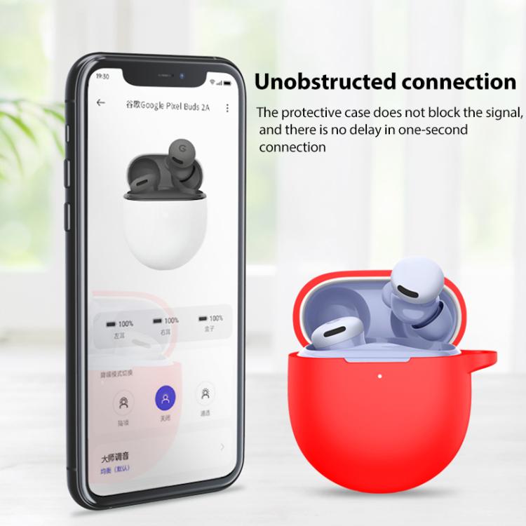 For Google Pixel Buds 2a Solid Color Silicone Earphone Protective Case