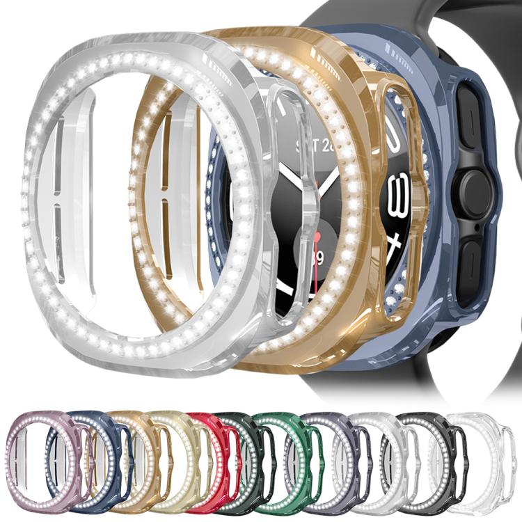 For Samsung Galaxy Watch Ultra 47mm / Ultra 2025 xDfind Single Row Diamond Hollow PC Watch Cover