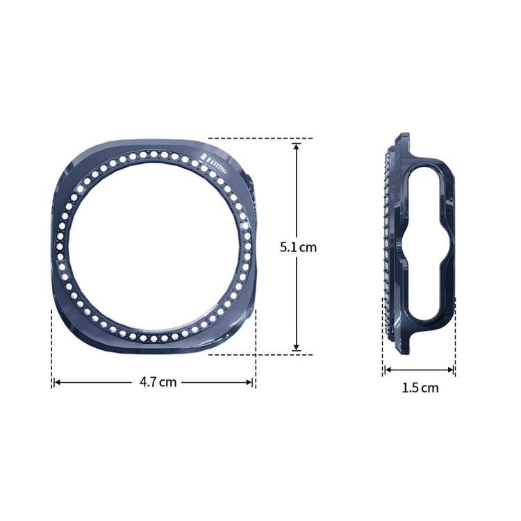 For Samsung Galaxy Watch Ultra 47mm / Ultra 2025 xDfind Single Row Diamond Hollow PC Watch Cover