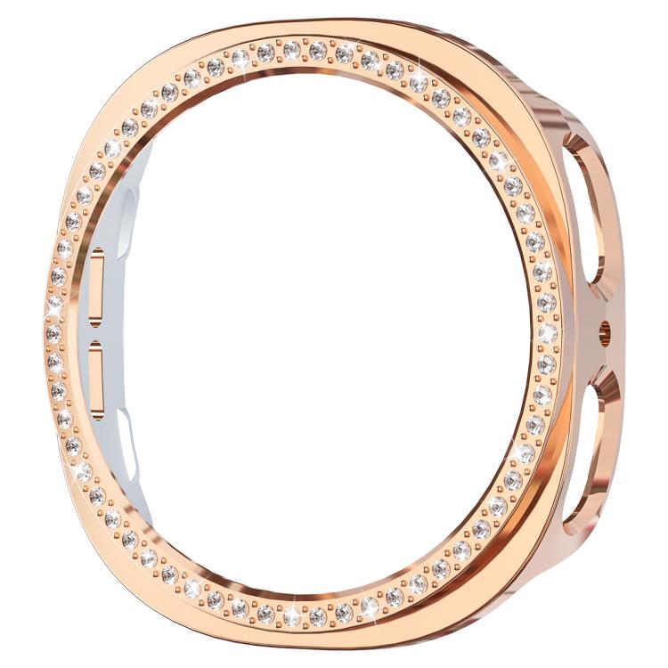 For Samsung Galaxy Watch8 44mm xDfind Single Row Diamond Hollow PC Watch Cover